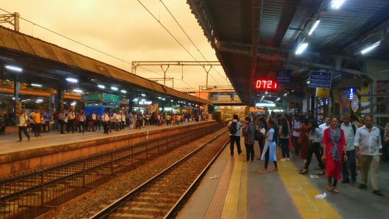 Image 3: Kandivali station at 7 pm by Vidisha Dhar