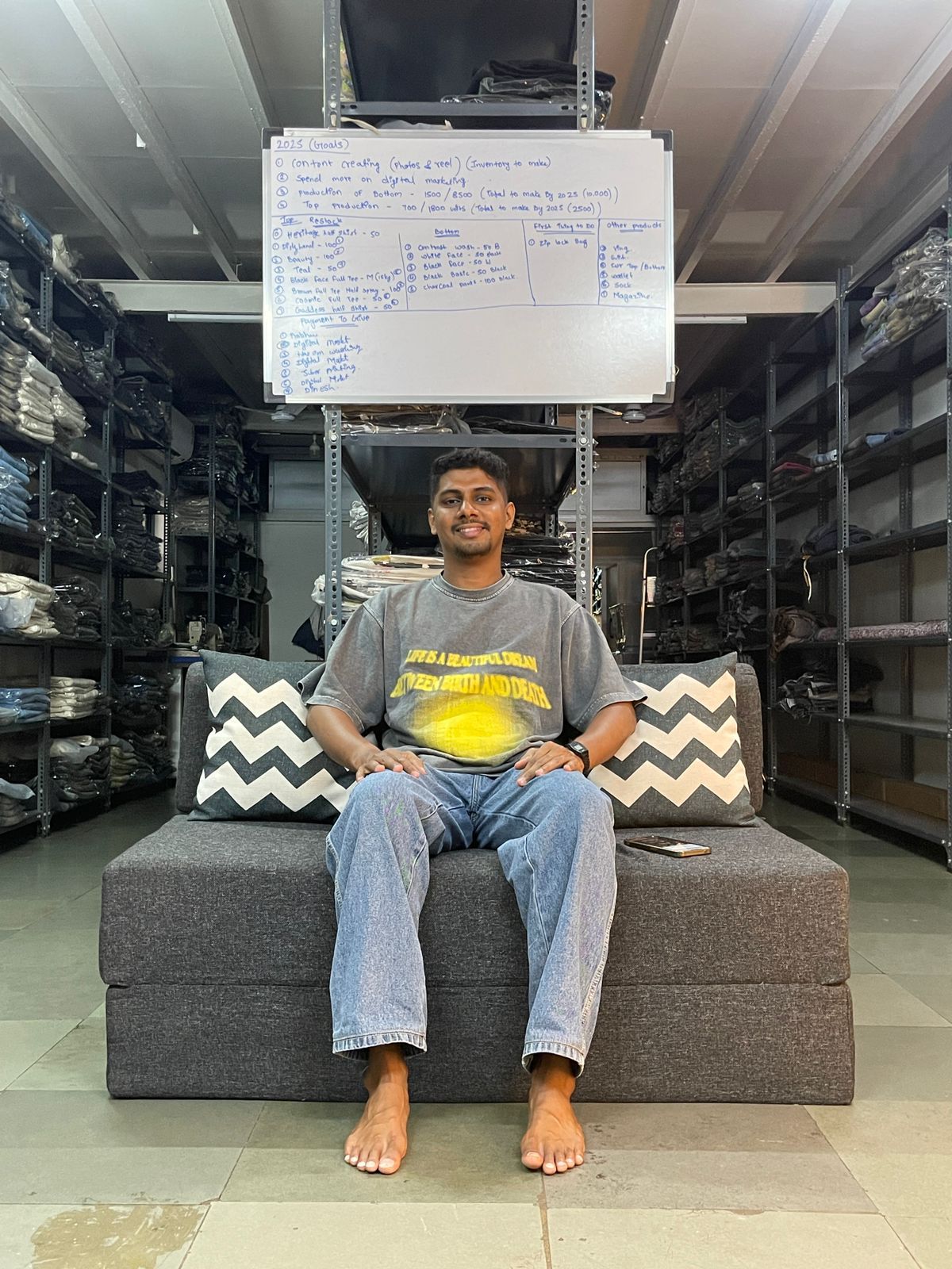 Rohan at the DFC warehouse