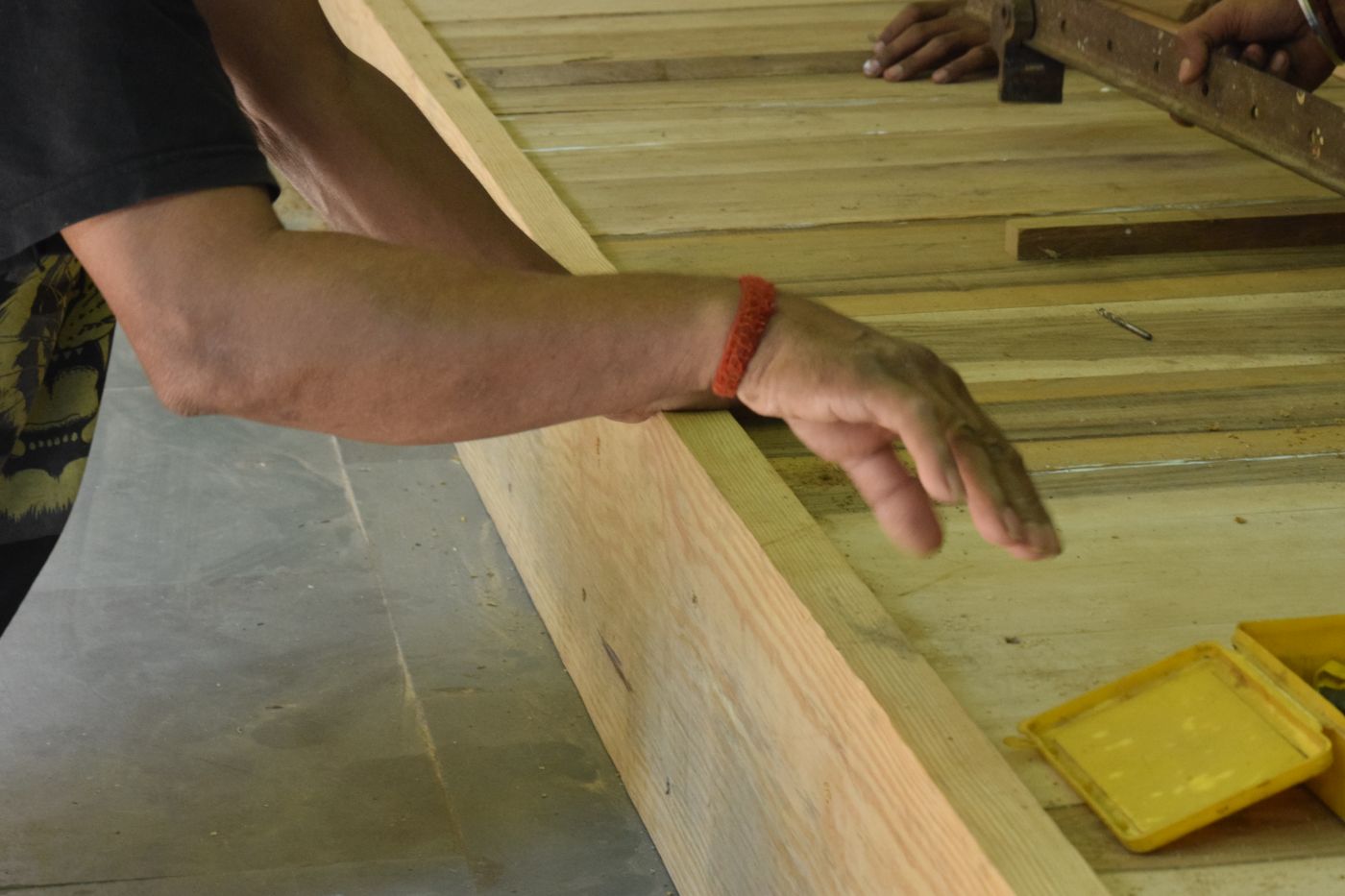 The Custom's House Ladder in the process of being complete