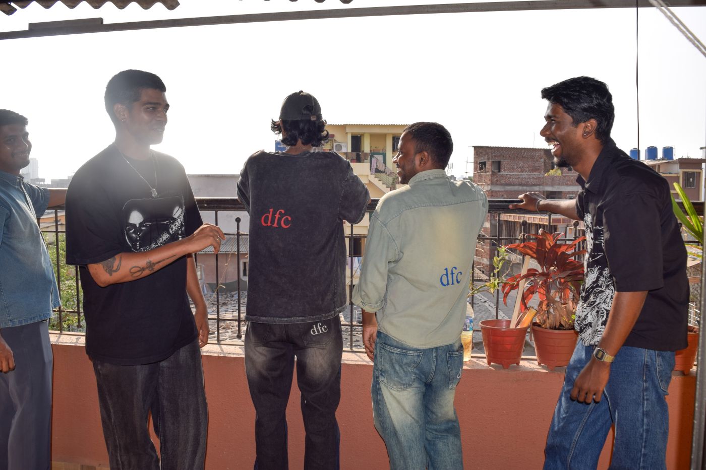 A cheerful moment between the DFC team, while they were at the urbz office