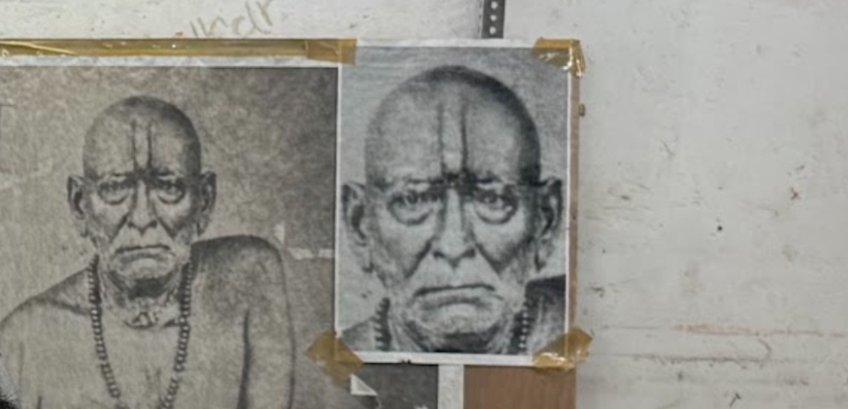 Reference images and portraits of Saibaba for the sculpture