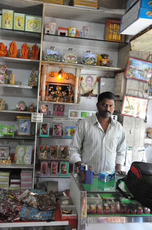 Viresh´s A to Z gift item shop.  It takes Viresh about 15 minutes to come to work by walk. “I walk to work to stay in form”, he says.