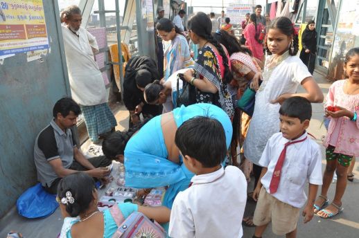 Jayasalam, 33, sells bangles