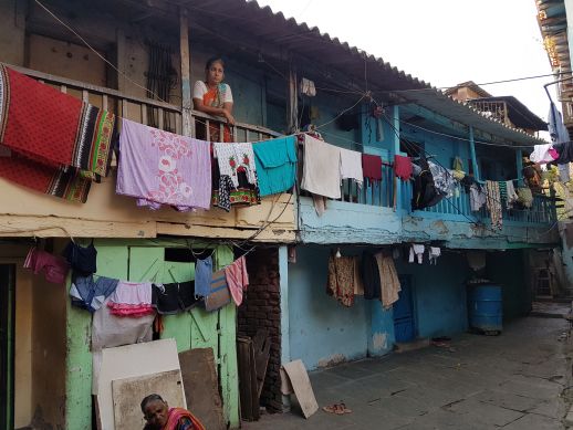 Old structure of Jai Ram Sheth Chawl in its dilapidated condition.