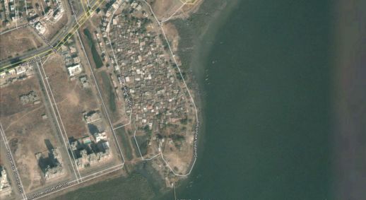 Development around the village in 2003