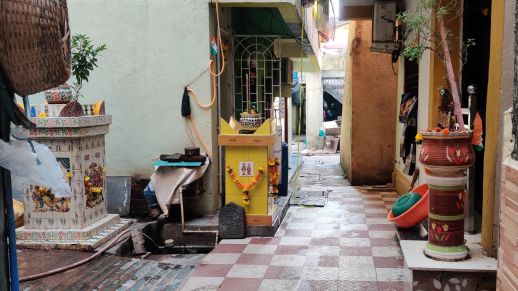 Tulsi Vrindavans outside many houses