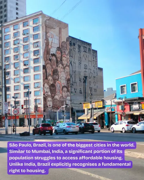 Ocupação 9 de Julho

São Paulo, Brazil, is one of the biggest cities in the world. Similar to Mumbai, India, a significant portion of its population struggles to access affordable housing. Unlike India, Brazil explicitly recognises a fundamental right to housing. The right to housing, in combination with articles in the constitution which assert that unused property must perform a social function, has encouraged disadvantaged communities, both rural and urban, to organise themselves and occupy unused buildings/lands for housing or agricultural needs.

The large number of abandoned buildings in downtown São Paulo have become sites of resistance, claiming access to space in the city centre. Typically, economically marginalised communities are pushed to the peripheries. People in desperate need of housing have leveraged the constitution to occupy these buildings. These occupations are undertaken by individual families or highly organised groups of families with clear leadership and support from housing activists comprising lawyers, engineers and architects. 

One occupation has grown to become an exemplar of how community participation can not only provide housing and livelihood to its inhabitants, but also goes beyond social and spatial boundaries to include and engage the entire neighbourhood and the city. Ocupação 9 de Julho boasts of an all-women leadership that has transformed the narrative around occupied housing from a place of dire straits to a vibrant cultural engine of the city. We had the honour of meeting Carmen Silva, whose vision and determination guide the project. We were glad we could make it for the delicious Sunday lunch, which the residents cook and host at the building, served with Carmen’s potent recipes for Caipareñha cocktails !!!

#occupação #mumbaistosaopaulo #urbznet #homegrown