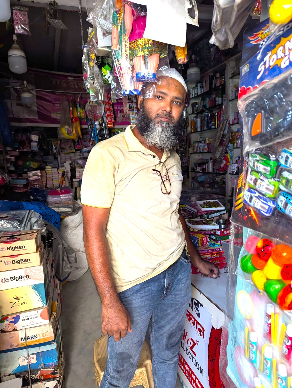 Man standing in a shop