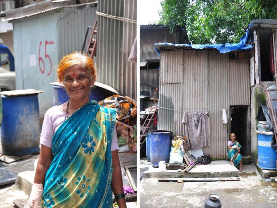 Vasanta is 59 years old and lives with her husband, who is a daily wage worker. She arrived there with her parents as a kid.
