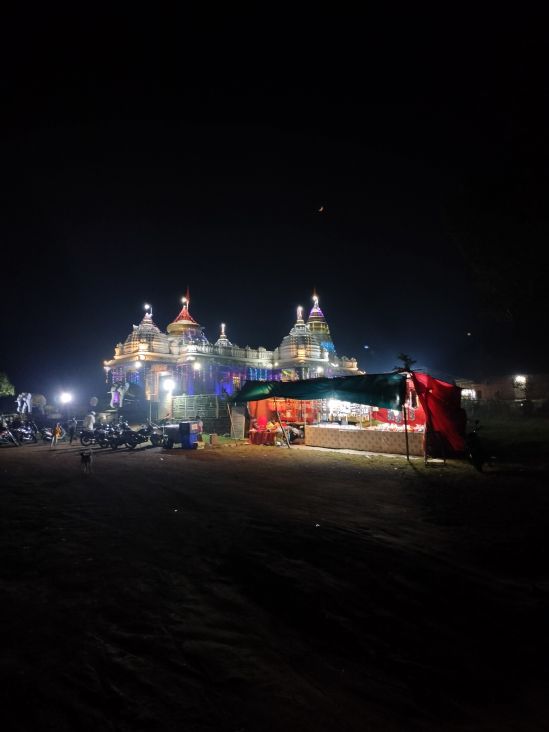 Village temple lit up for Navaratri