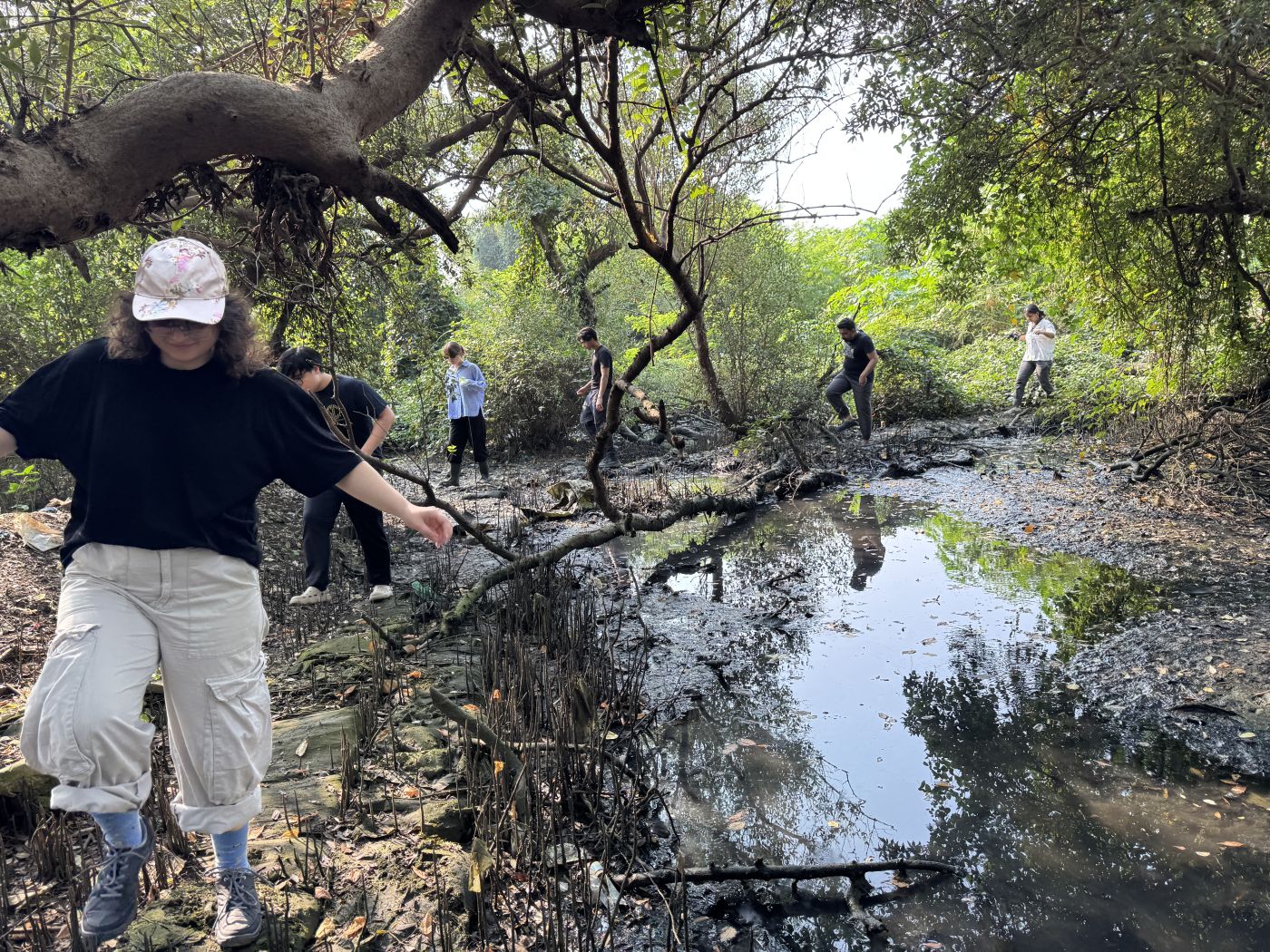 Making our way through the mangroves