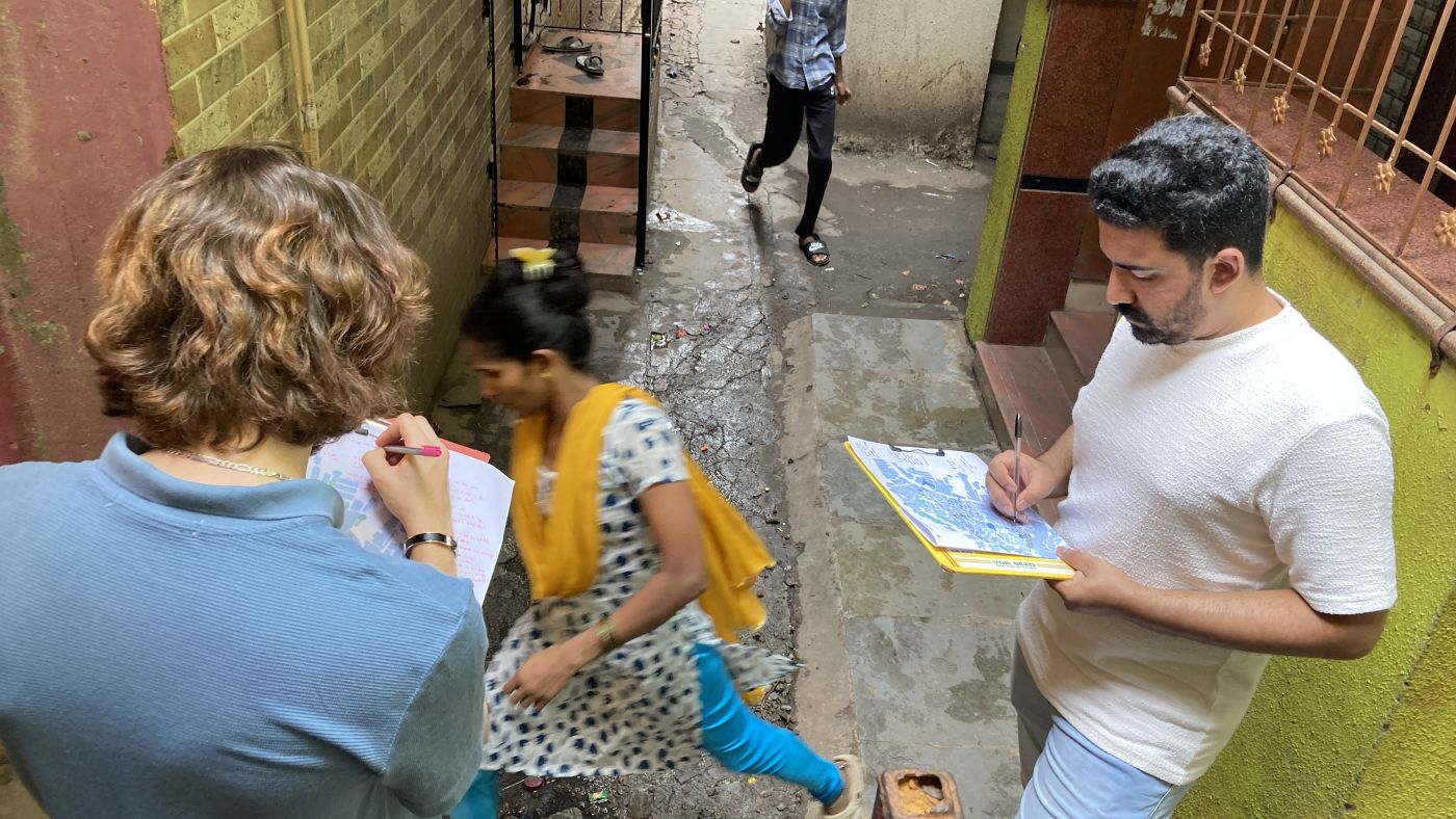 Students making notes of their observations