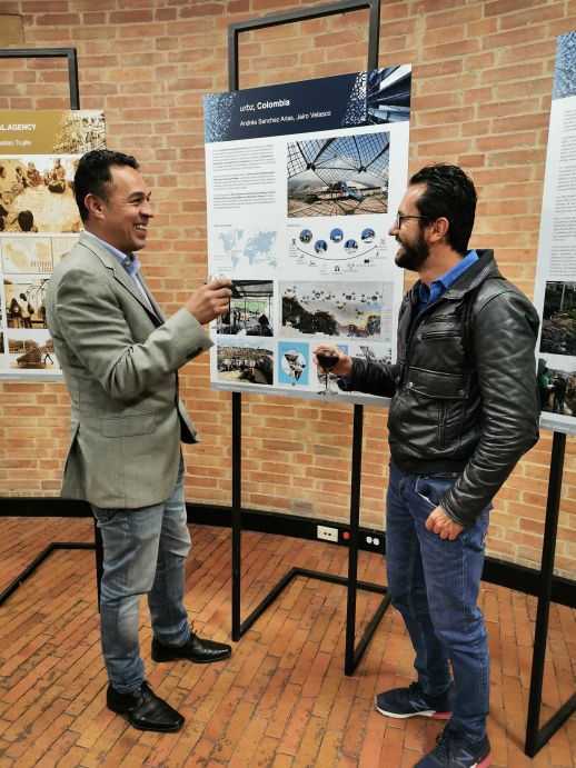 Hector Alvarez and Andres Sanchez in the Project Poster Exhibition