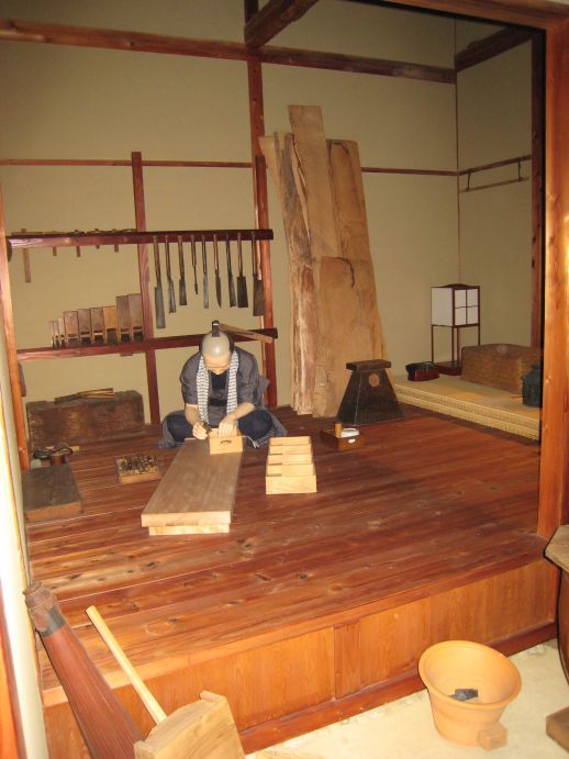 Reproduction of a traditional artisan house at the Edo-Tokyo Museum