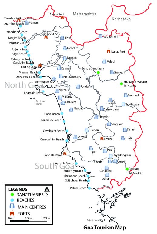 Image 1: Tourism Map of Goa (1)