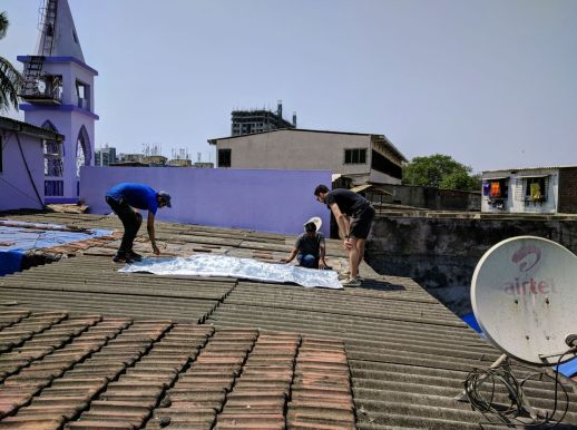 Installation of the "Cool Roof"