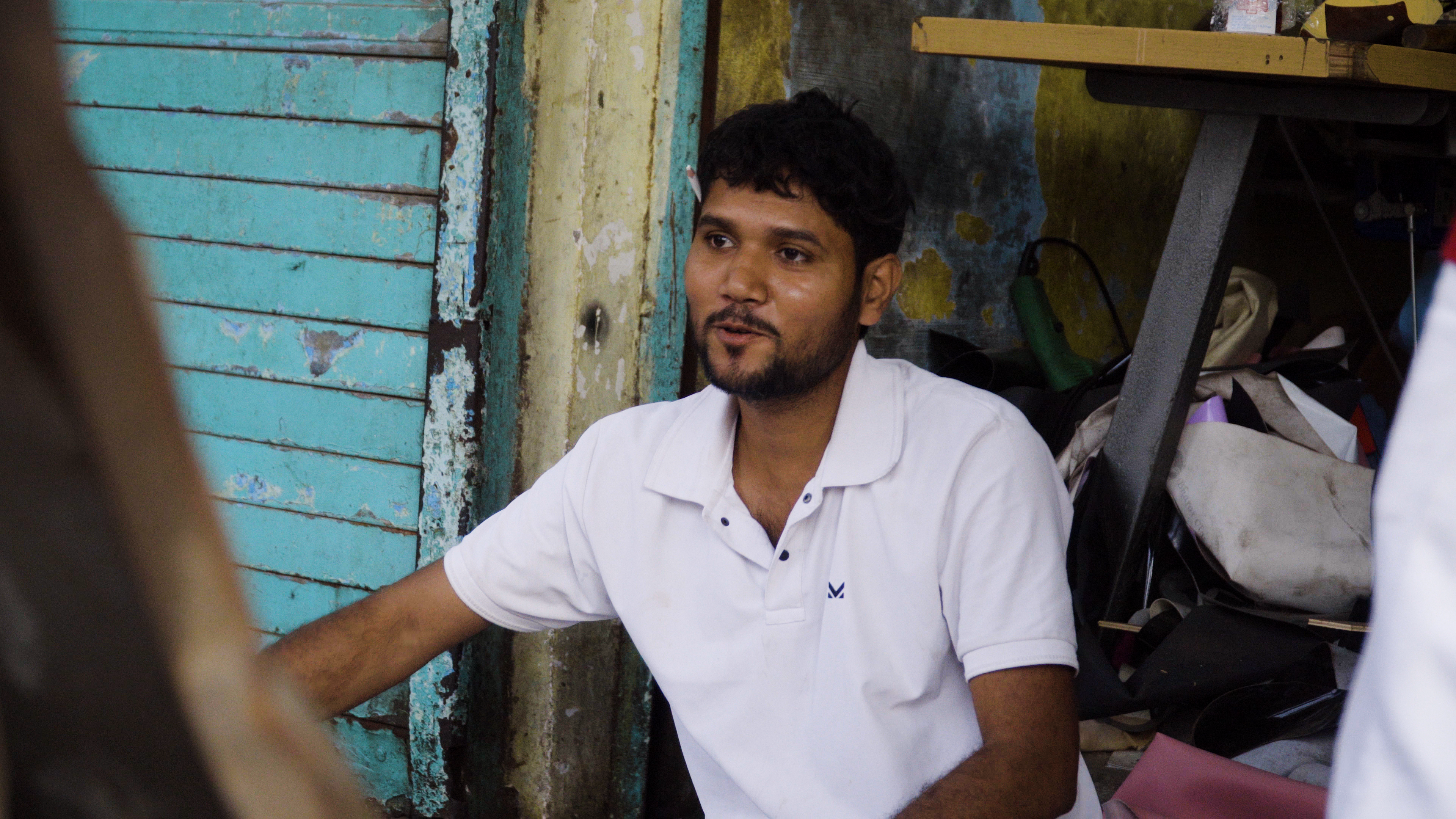 Nanu at his workshop (Photo Credits: Liron Shalit)