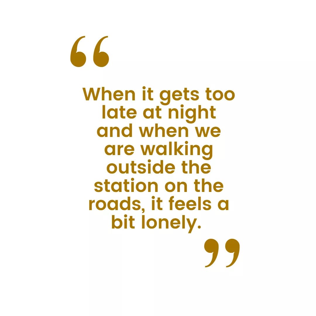 Image 1- quote from one of the interviews taken at the CST station 