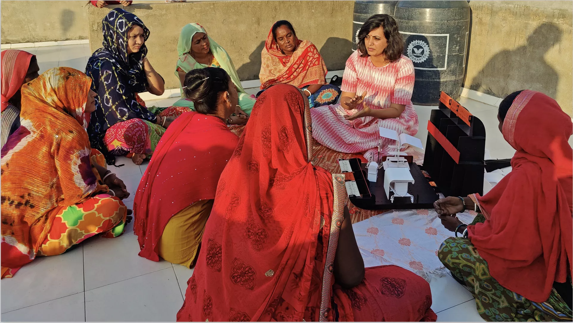 Kruti Shah from Chaal Chaal Agency engaging with community members