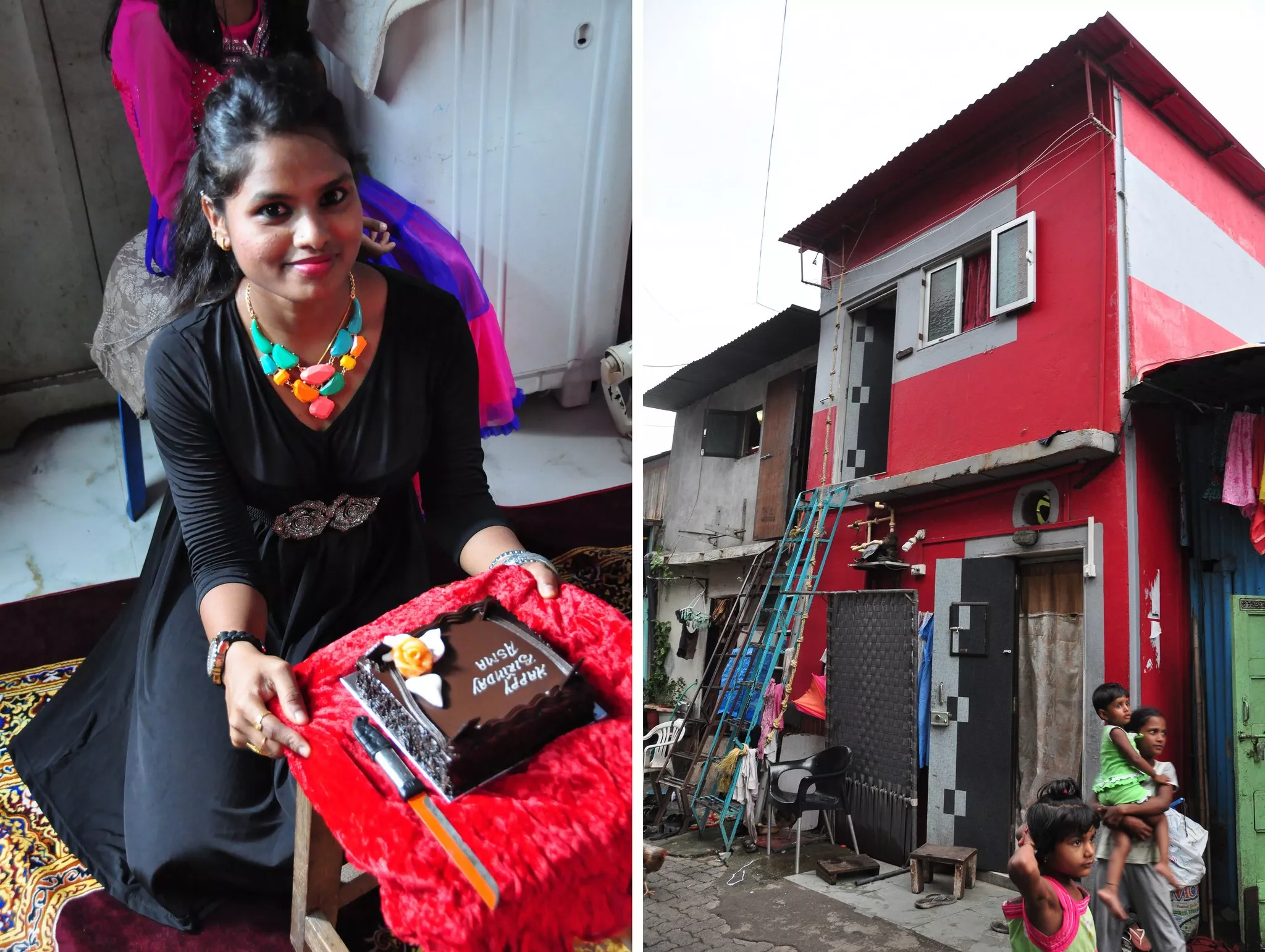 Asma is 23 years old and studied business. She now works for Tata Consultancy Services. Her parents built their house 35 years ago.