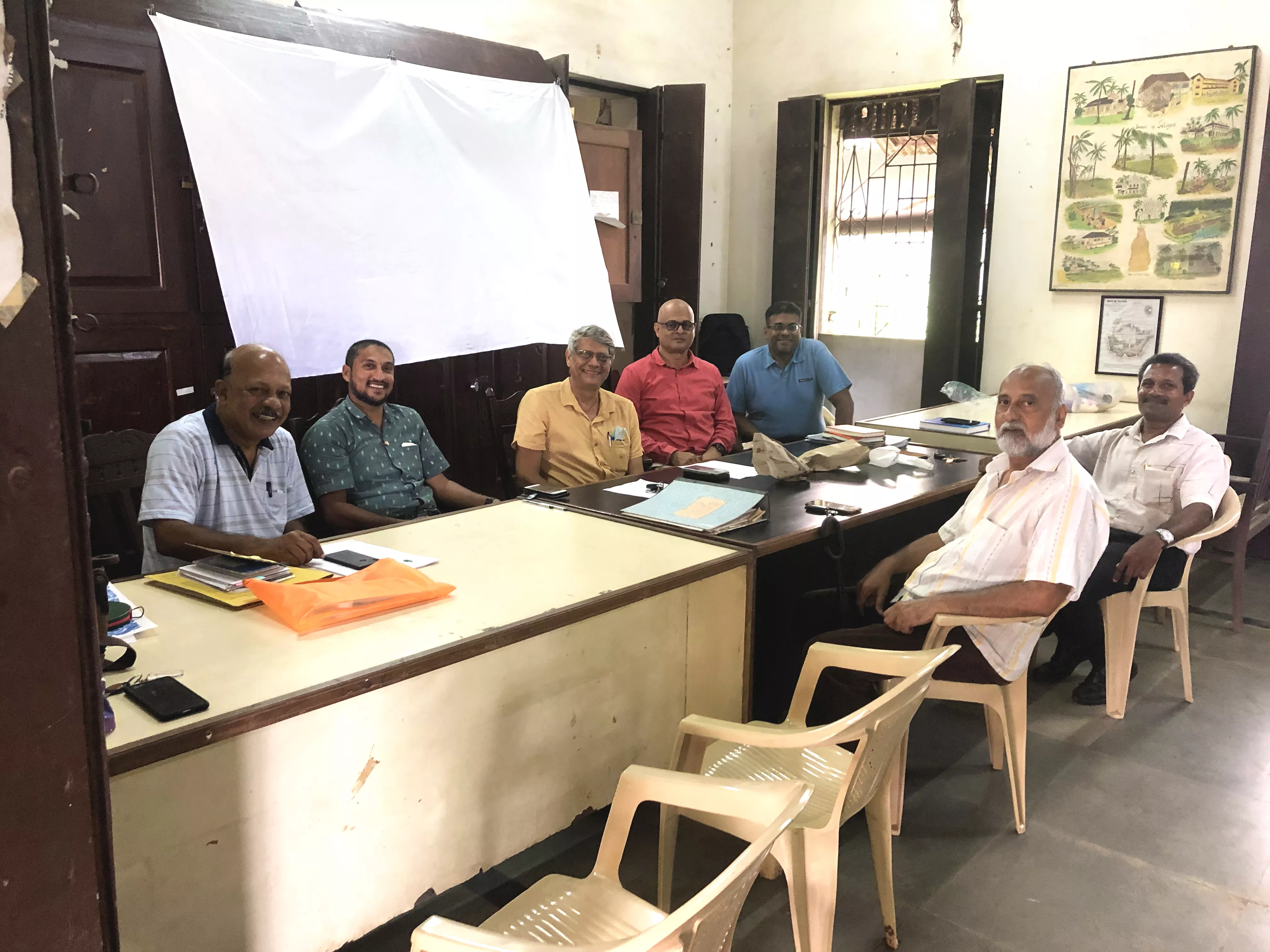 Figure 2: Saligao Communidade members in the Communidade Office.