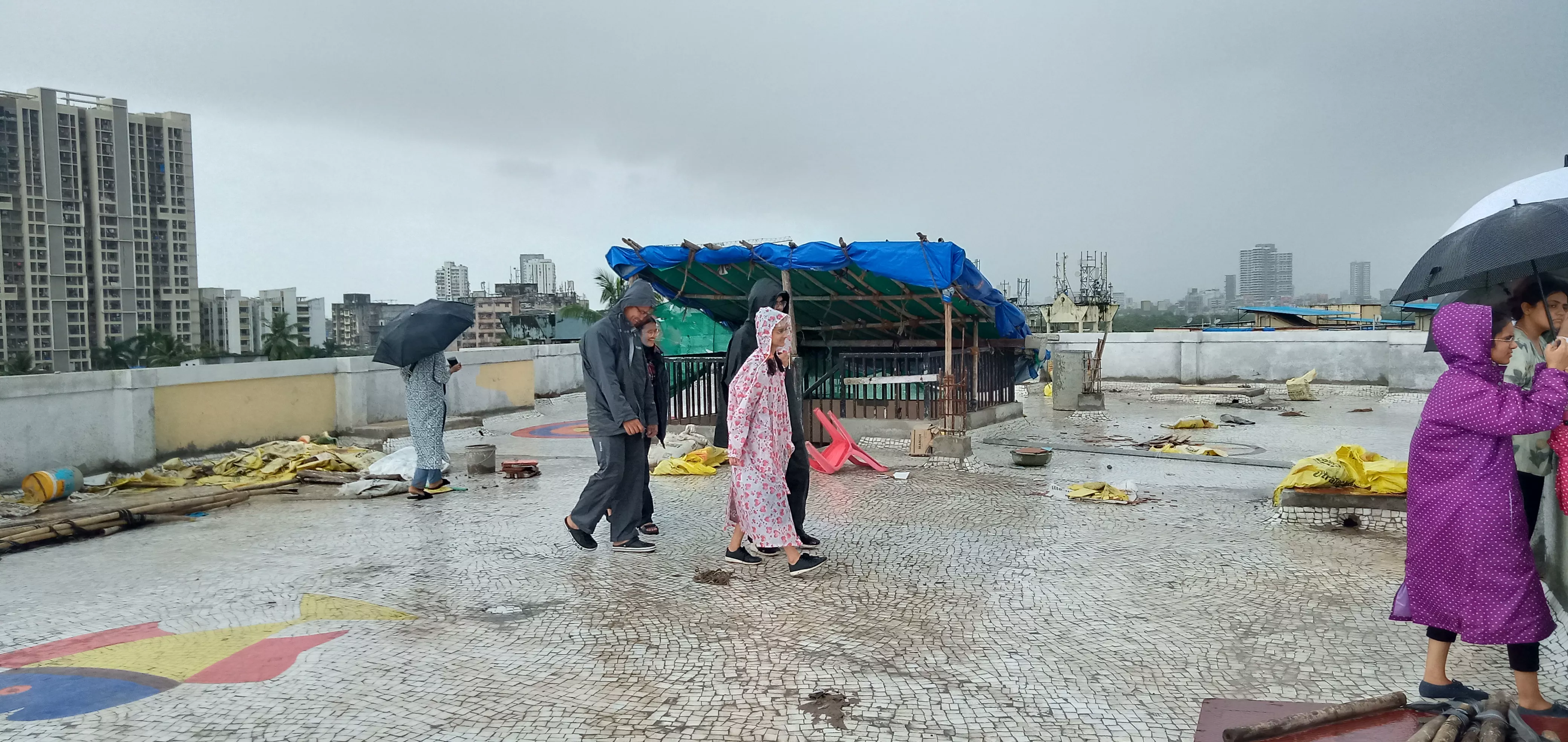 Terrace in the new chawl