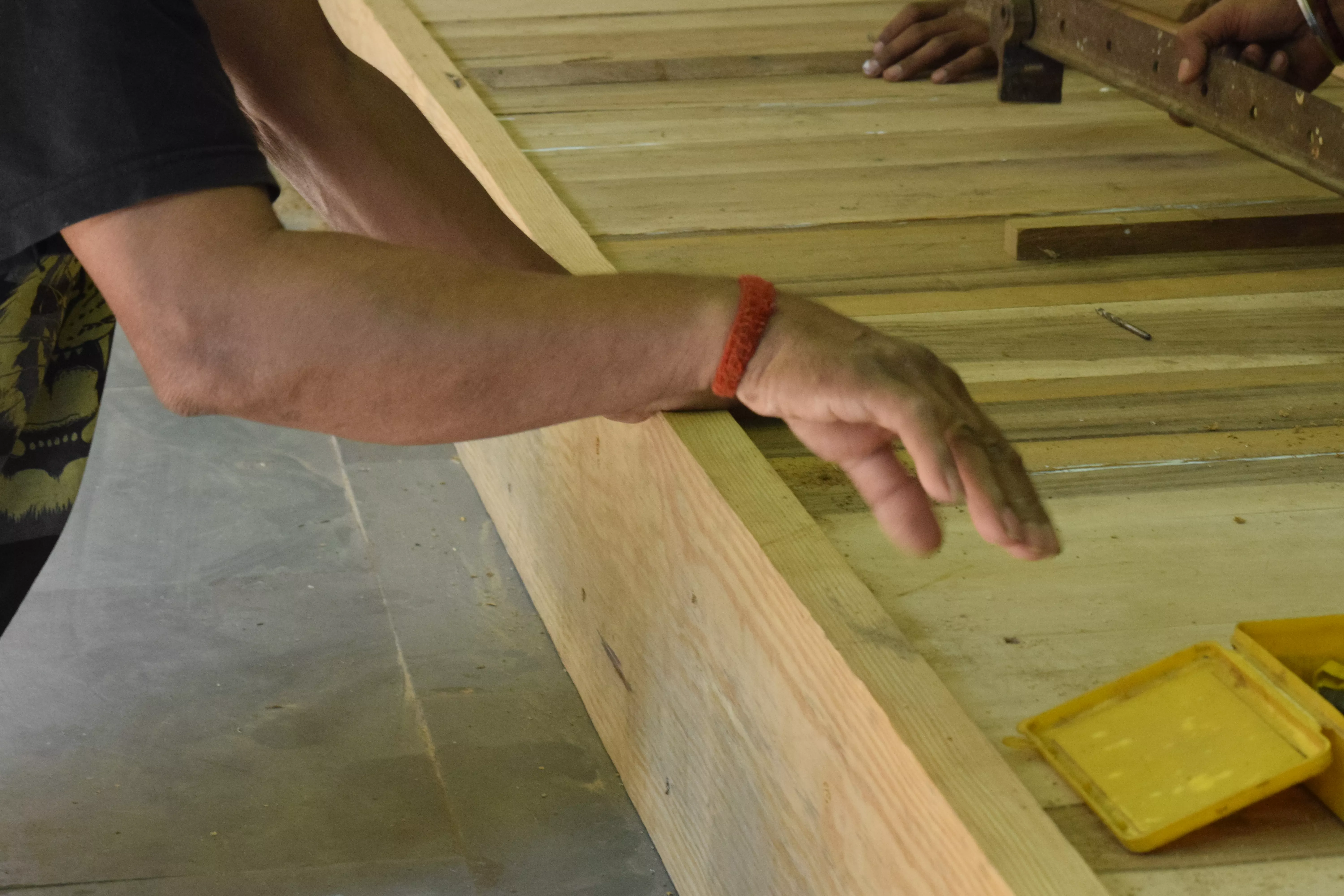 The Custom's House Ladder in the process of being complete