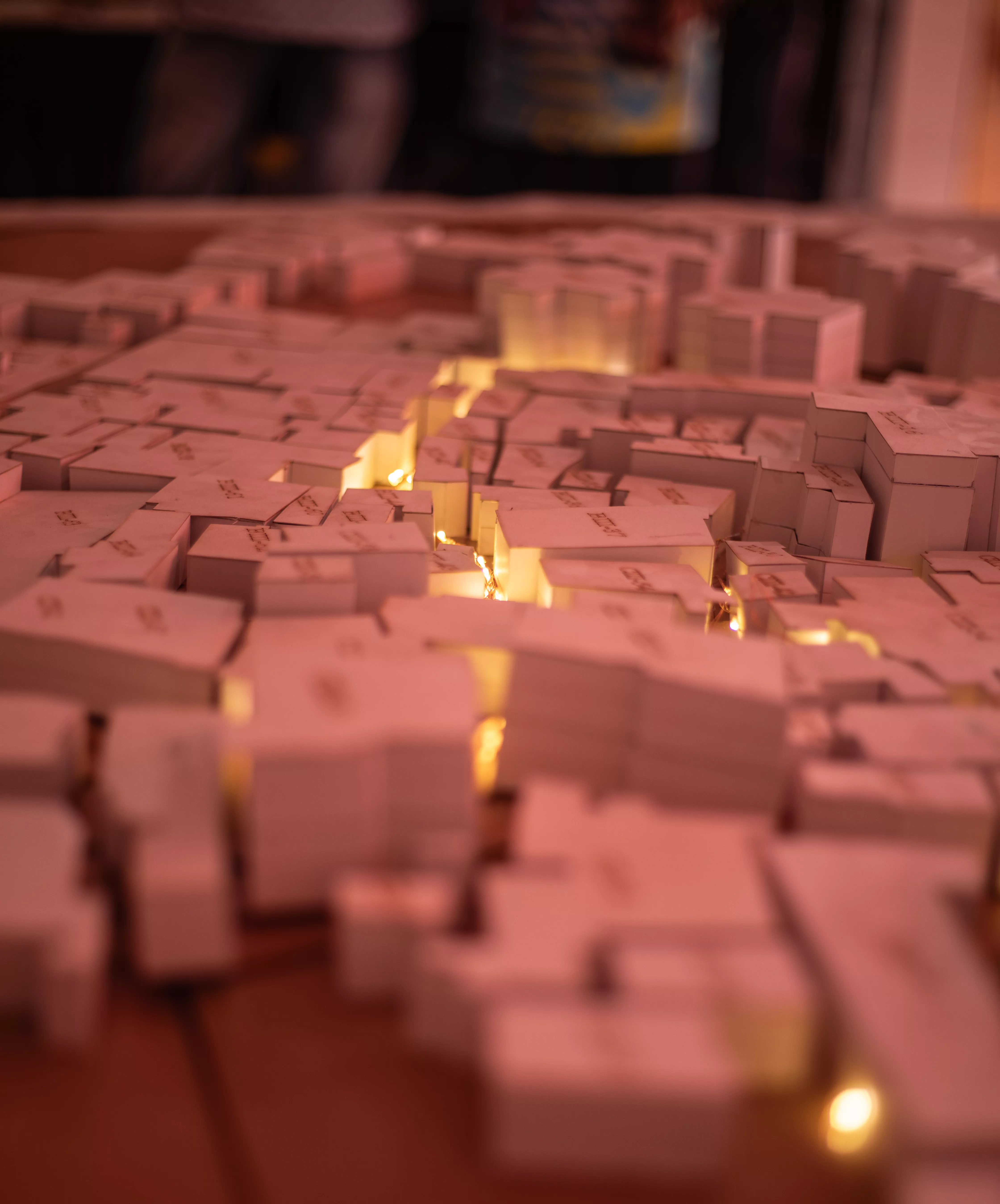 Lights showcased in the model of Koliwada, displayed at the neighbourhood exhibition