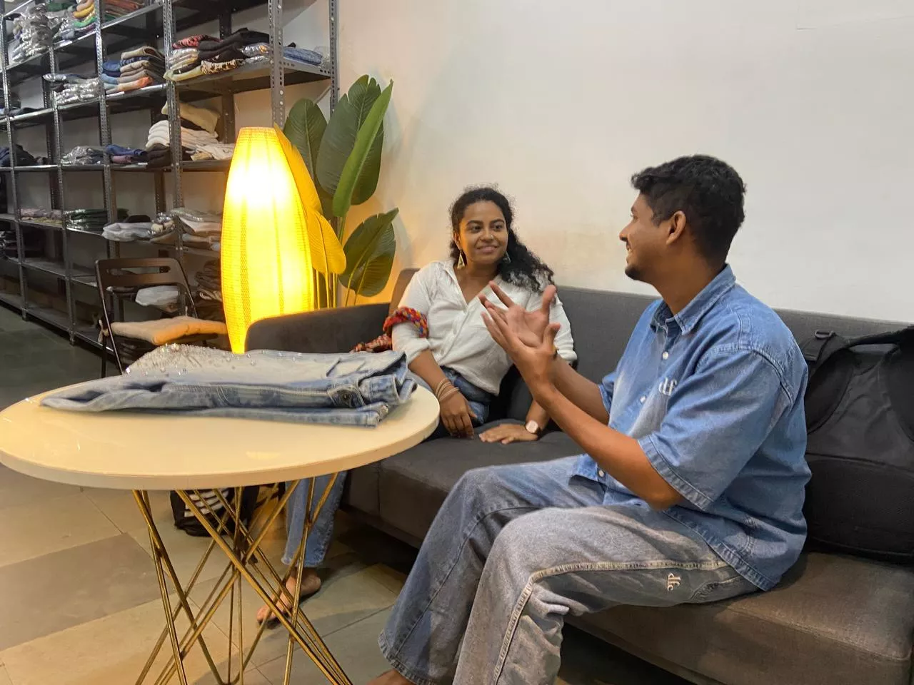 Rohan and Kareena (from urbz) at the DFC warehouse