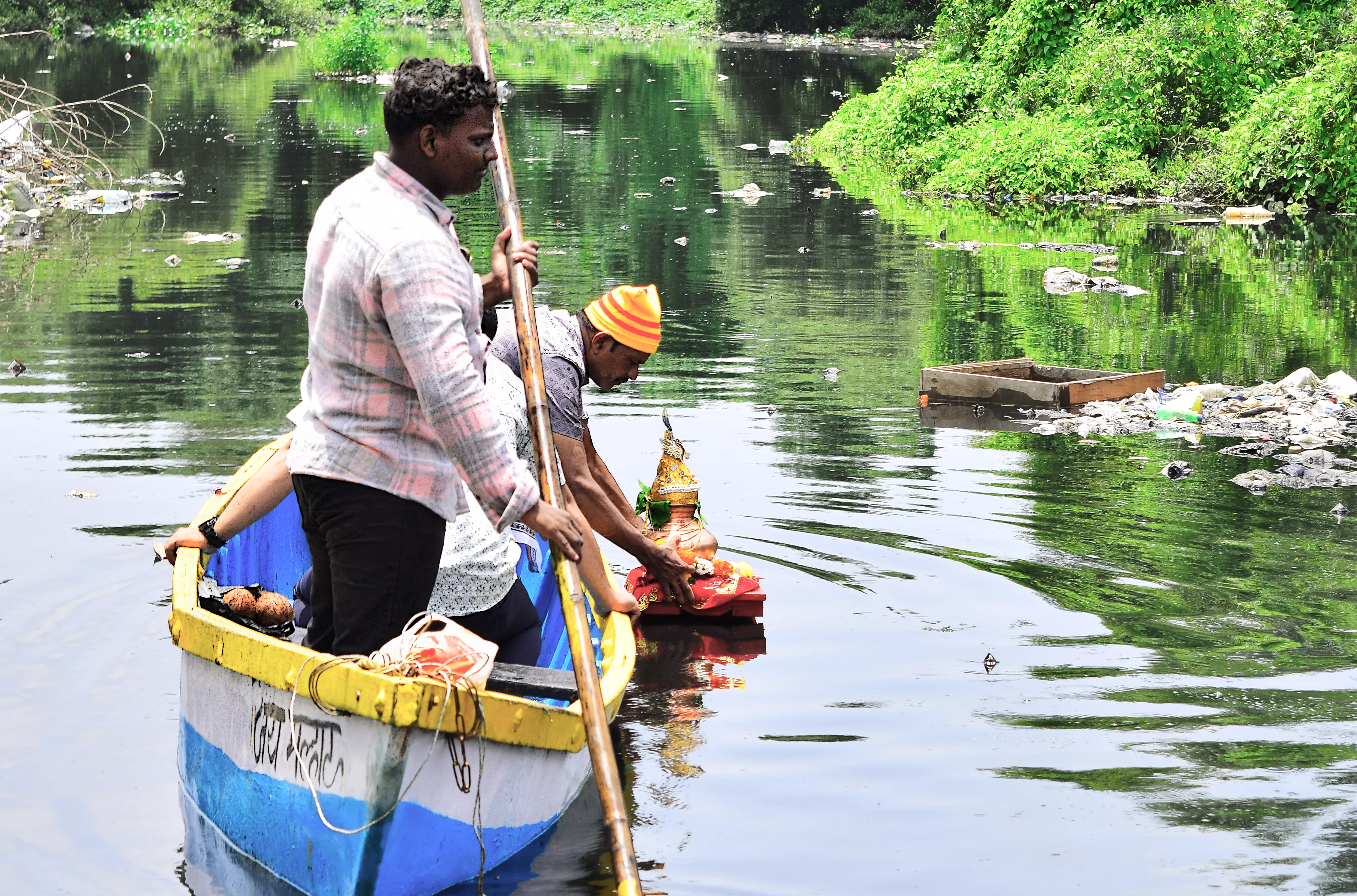 3. Offering coconuts to the Waters on Naralli Purnima, Aug. 2025 
