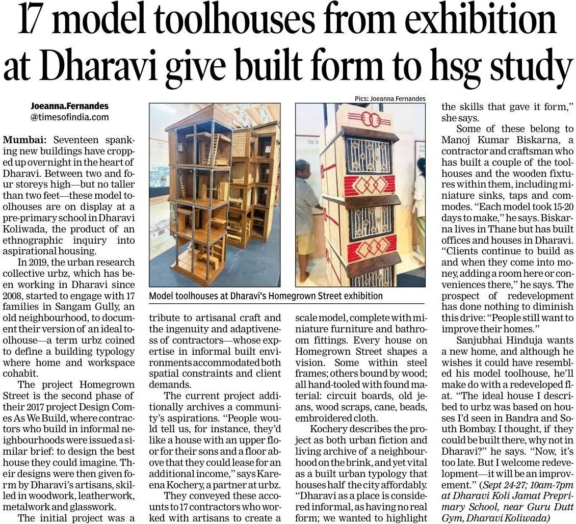 The exhibition featured in the Times of India, 24th September, 2026